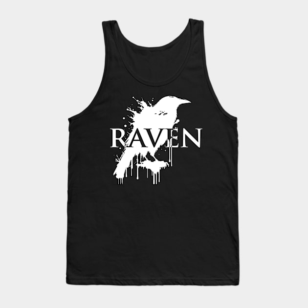 Black Raven Tank Top by lkn